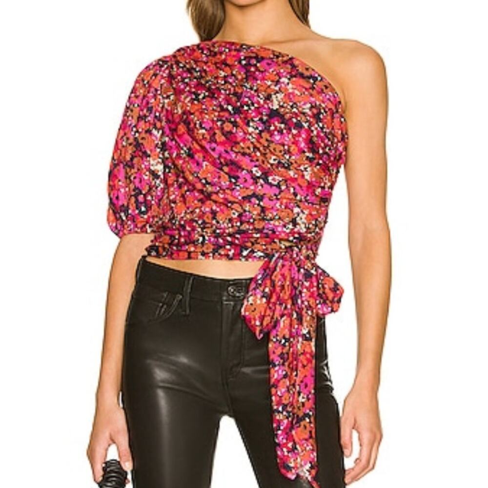 Amanda Uprichard Bexley One Shoulder Top Size M